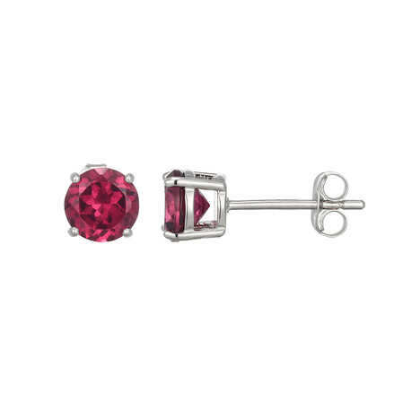 Rhodolite Silver Earrings