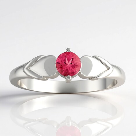 Anello in argento con Tormalina Rosa Brasiliana (Pallanova)