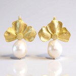 Orecchini in argento con Perla d'Acqua Dolce Bianca (Joias do Paraíso)