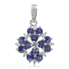 Kanchanaburi-Saphir-Silberanhänger