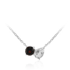Collana in argento con Topazio Bianco