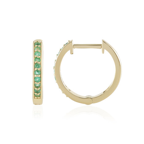 Äthiopischer Smaragd-Silberohrringe