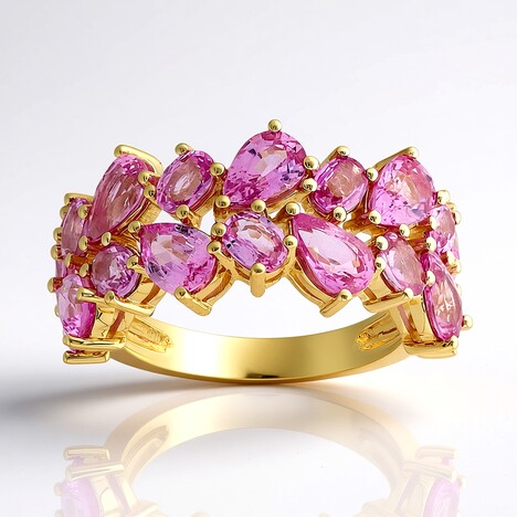 Anello in oro con Zaffiro Rosa di Tuléar (de Melo Gold)