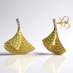 Orecchini in oro con Diamante Giallo SI2 (CIRARI)