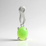 Ciondolo in argento con Crisoprasio Imperiale