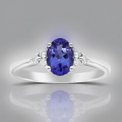 Anello in oro con Tanzanite AAA