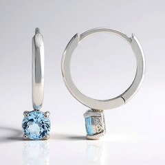 Orecchini in argento con Topazio Blu Cielo