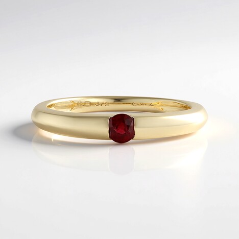 Anello in oro con Rubino Tanzania (de Melo Gold)