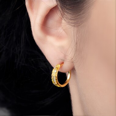 Orecchini in oro con Diamante Fancy SI2 (CIRARI)