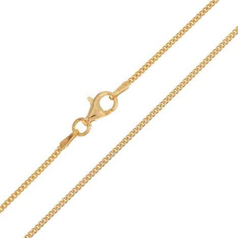 Silber-Panzerkette - 42 cm - 2,32 g - vergoldet