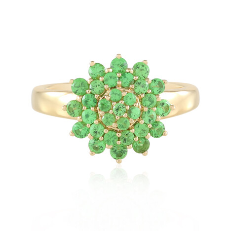 Zilveren ring met Lemshuku tsavorieten