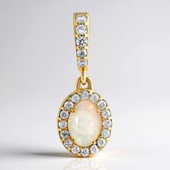 Australischer Opal-Silberanhänger