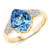 14K Swiss Blue Topaz Gold Ring (SUHANA)