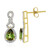 Boucles d'oreilles en argent et Tourmaline verte