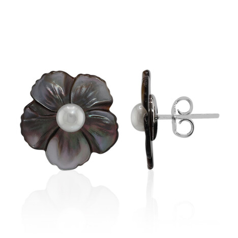 Perlmutt-Silberohrringe (TPC)