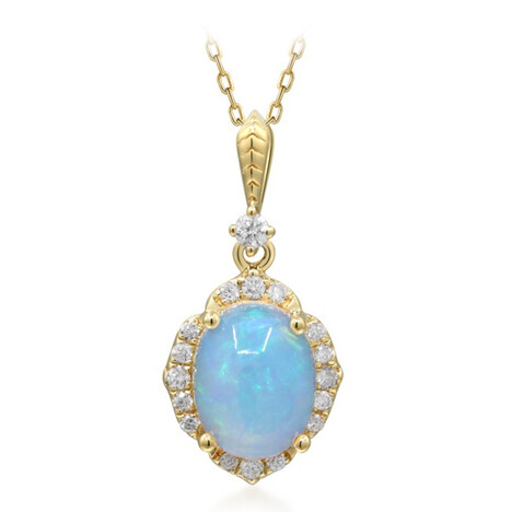 10K AAA Welo Opal Gold Necklace