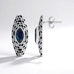 Orecchini in argento con Opale Mezezo (SAELOCANA)