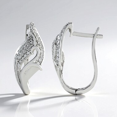 Boucles d'oreilles en argent et Zircon