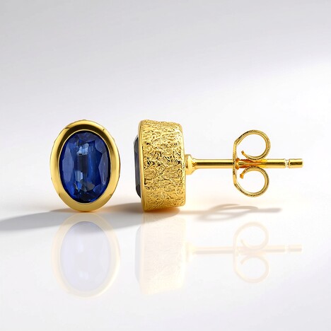 Orecchini in argento con Cianite del Nepal