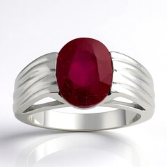 Anello in argento con Rubino Mozambico (de Melo Essence)