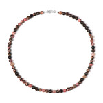 Collana in argento con Rodonite