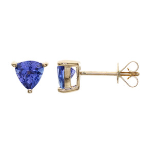 10K AAA Tanzanite Gold Earrings