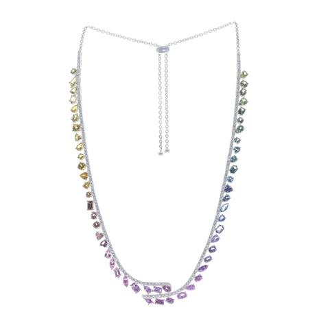 18K Fancy Sapphire Gold Necklace (CIRARI)