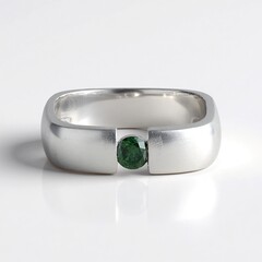 Anello in argento con Diamante Verde I2 (de Melo Essence)