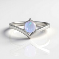 Anillo en plata con Ópalo de Australia