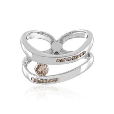 I2 Champagner-Diamant-Silberring (de Melo Essence)