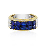 Anillo en plata con Espinela azul cobalto (Gems en Vogue)