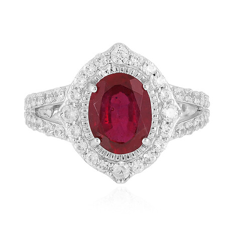 Anello in argento con Rubino del Madagascar