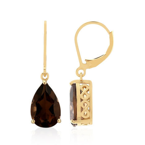 Rauchquarz-Silberohrringe