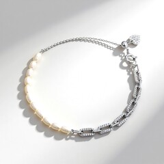 Bracciale in argento con Perla d'Acqua Dolce Bianca