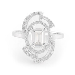 Glacier Topaz Silver Ring