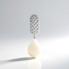 Ciondolo in argento con Perla d'Acqua Dolce Bianca (MONOSONO COLLECTION)