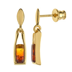 Baltischer Bernstein-Silberohrringe (dagen)