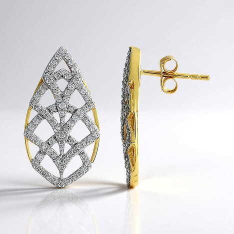 Orecchini in oro con Diamante Flawless (F) (LUCENT DIAMONDS)