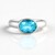 Anello in argento con Topazio Blu Paraiba