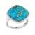 Anillo en plata con Turquesa azul del Mohave Kingman (Faszination Türkis)