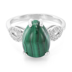 Anillo en plata con Malaquita