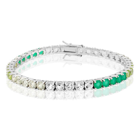 White Topaz Silver Bracelet
