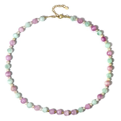 Edelstein-Silberhalskette (Riya)