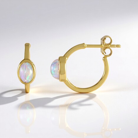 Orecchini in argento con Opale di Welo