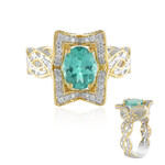 Fluoro Green Apatite Silver Ring (Gems en Vogue)