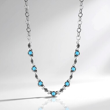 Collana in argento con Turchese Sleeping Beauty (Desert Chic)
