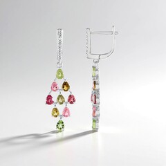 Orecchini in argento con Tormalina