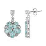 Boucles d'oreilles en argent et Apatite bleue