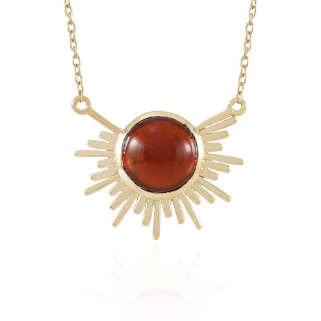 Hessonit-Granat-Silbercollier