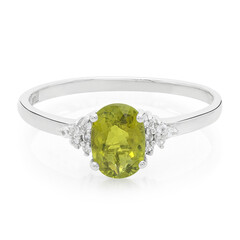 Bague en argent et Tourmaline cuprifère